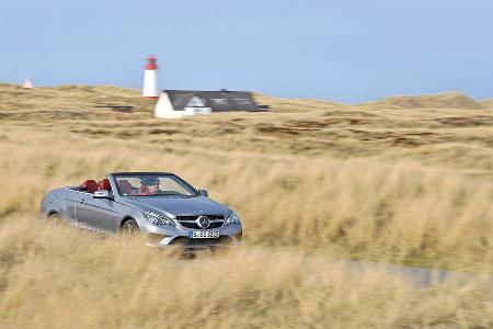 Mercedes E 400 Cabrio, Sylt, Frontansicht