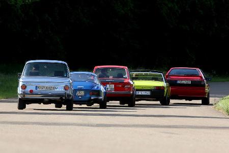 Audi Quattro, BMW 2002 tii, Lancia Fulvia Coup, Renault Alpine A110, VW-Porsche 914