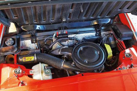 Fiat X 1/9, Motorraum, Detail
