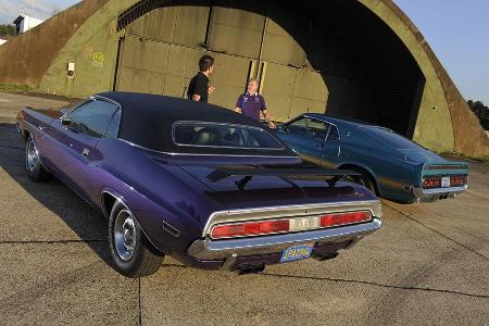 Dodge Challenger R/T 383, Baujahr 1970, Shelby Mustang GT 500, Baujahr 1969