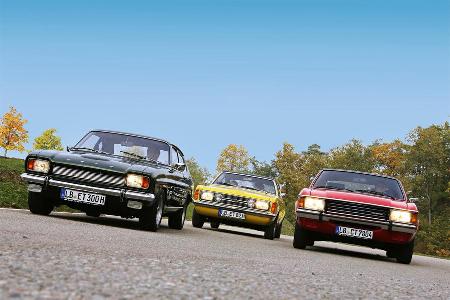 Ford Capri 2600 GT, Ford Taunus 2300 GXL, Ford Granada 2.0 l, Frontansicht