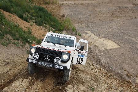 Mercedes 280 GE Dakar, Frontansicht, Bergauffahrt