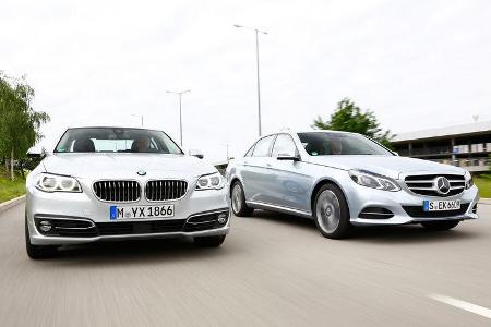 BMW 530d, Mercedes E 350 Bluetec, Frontansicht