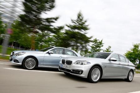 BMW 530d, Mercedes E 350 Bluetec, Seitenansicht