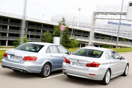 BMW 530d, Mercedes E 350 Bluetec, Seitenansicht