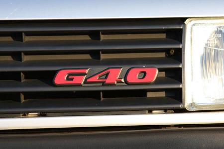 G40-Emblem im Khlergrill des VW Polo G40