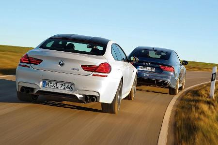 Audi RS 7 Sportback, BMW M6 Gran Coup, Heckansicht