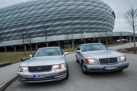 Lexus LS 400, Mercedes-Benz 400 SEL, Frontansicht