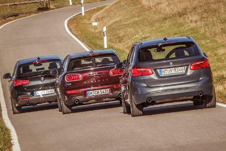 BMW 120i, BMW 220i Active Tourer, Mini Cooper S Clubman
