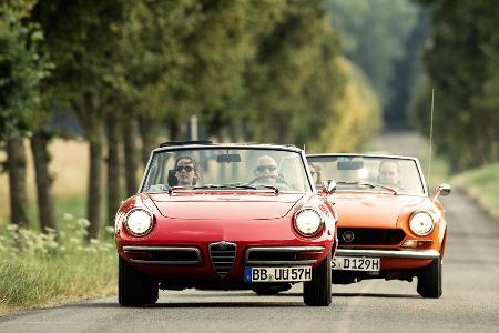 Alfa Spider 1750 Veloce, Fiat 124 Sport Spider, Frontansicht