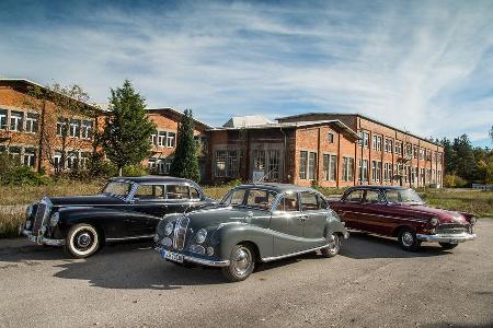 BMW 502, Mercedes 300, Opel Kapitn, Gruppenbild
