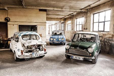 Fiat Abarth 1000 TC, Morris Mini Cooper S, Renault 8 Gordini 1300