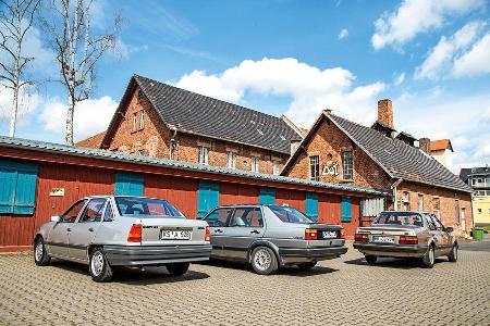 Ford Orion 1.6 GL, Opel Kadett 1.6i, VW Jetta 1.8, Heckansicht