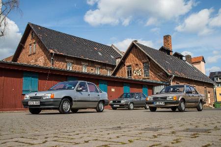 Ford Orion 1.6 GL, Opel Kadett 1.6i, VW Jetta 1.8, Seitenansicht