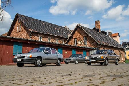 Ford Orion 1.6 GL, Opel Kadett 1.6i, VW Jetta 1.8, Seitenansicht