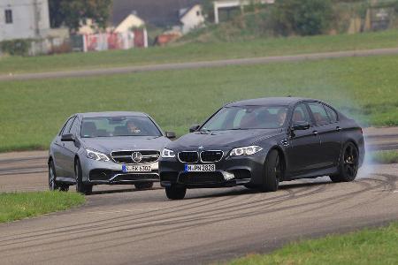 BMW M5 Competition, Mercedes-AMG E63 S, Frontansicht BMW M5 Competition, Mercedes-AMG E63 S, Frontansicht