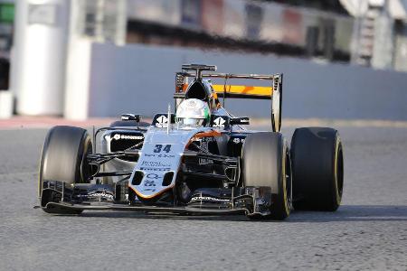 Alfonso Celis - Force India - Formel 1-Test - Barcelona - 25. Februar 2016
