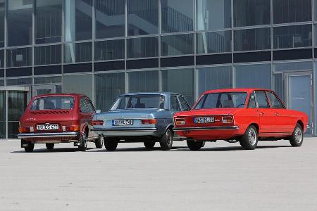 Audi 100 LS, VW 411 LE, VW K 70 L, Heckansicht