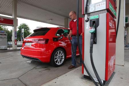 Audi A3 1.8 TFSI, Tankstelle