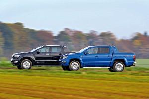 Ford Ranger 3.2 TDCi, VW Amarok 3.0 TDI, Seitenansicht