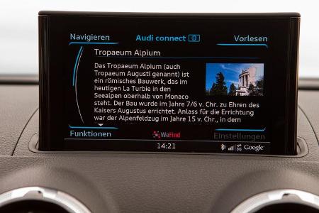 Audi A3 Sportback, Bordmonitor, Navi