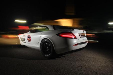 Highspeed-Test, Nardo, ams1511, 391km/h, MKB Mercedes SLR McLaren, Seitenansicht, Nacht