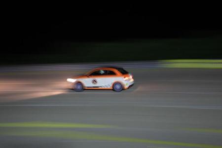 Highspeed-Test, Nardo, ams1511, 391km/h, MTM Audi A1, Seitenansicht, Nacht