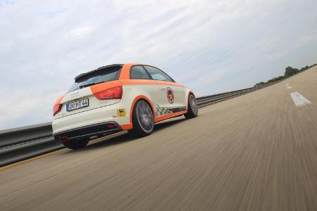 Highspeed-Test, Nardo, ams1511, 391km/h, MTM Audi A1, Heckansicht, Rückansicht