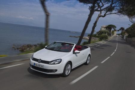 VW Golf Cabrio, Frontansicht, Straßenfahrt