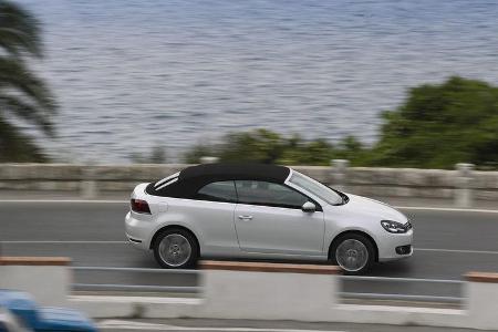 VW Golf Cabrio, Seitenansicht, Straßenfahrt, geschlossen