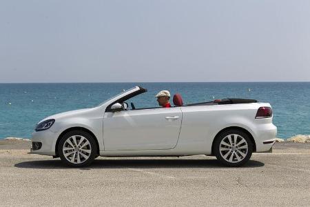 VW Golf Cabrio, Seitenansicht, Dach schließt, Anfang