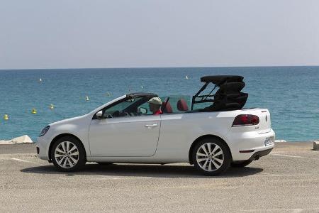 VW Golf Cabrio, Seitenansicht, Dach schließt, Serie3