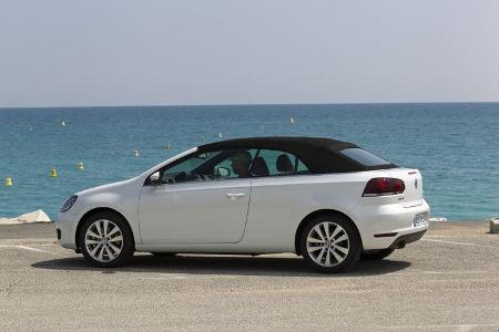 VW Golf Cabrio, Seitenansicht, Dach schließt, Serie6, geschlossen