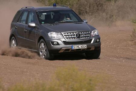 Geländewagen, Reifentest, Mercedes ML, Detail, Sandtraktion