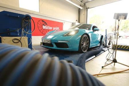 Porsche 718 Cayman S, Prüfstand