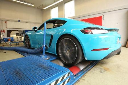 Porsche 718 Cayman S, Prüfstand