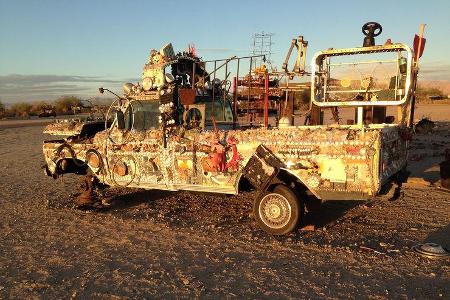 Salvation Mountain Cars, Slab City, Bedazzled Truck, Ford Ranger