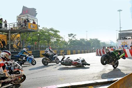 Macau Grand Prix, Unfall, Motorrad