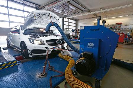 Mercedes A 45 AMG, Prüfstand