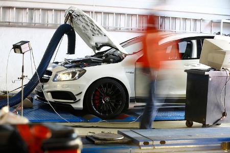 Mercedes A 45 AMG, Prüfstand