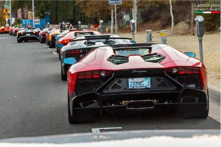 Lamborghini-Treffen Newport Beach 2016