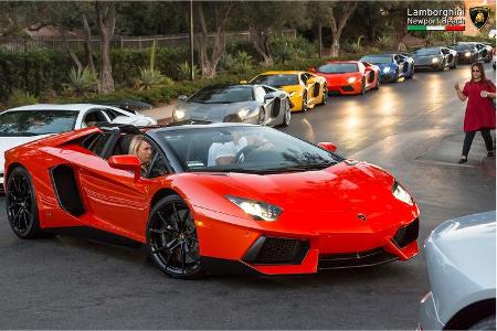 Lamborghini-Treffen Newport Beach 2016