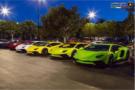 Lamborghini-Treffen Newport Beach 2016