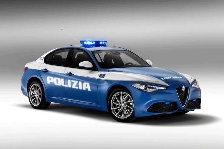 Neue Alfa Romeo Giulia im Polizei-Design