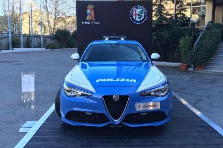 Neue Alfa Romeo Giulia im Polizei-Design