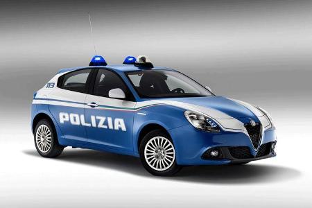 Neue Alfa Romeo Giulia im Polizei-Design