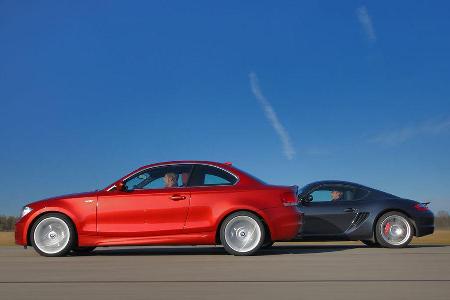 BMW 135i Coup, Porsche Cayman S spoau0108 03