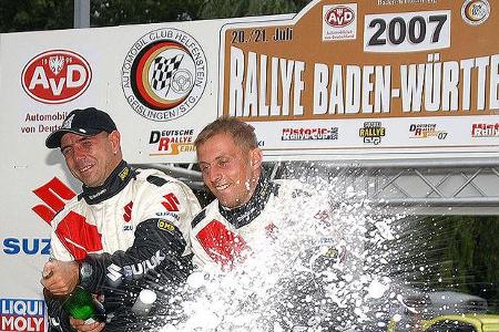 Glückliche Gewinner der vierten Laufs waren Florian Niegel und André Kachel.