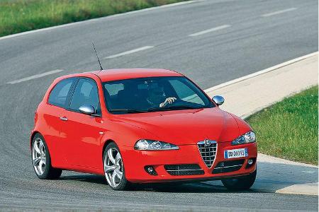 Automodell mit den jüngsten Fahrern - Platz 4: Alfa 147. Durchschnittsalter: 39,6 Jahre.