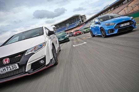 Kompaktsportler von Ford, Honda, Mercedes-AMG, Peugeot und VW